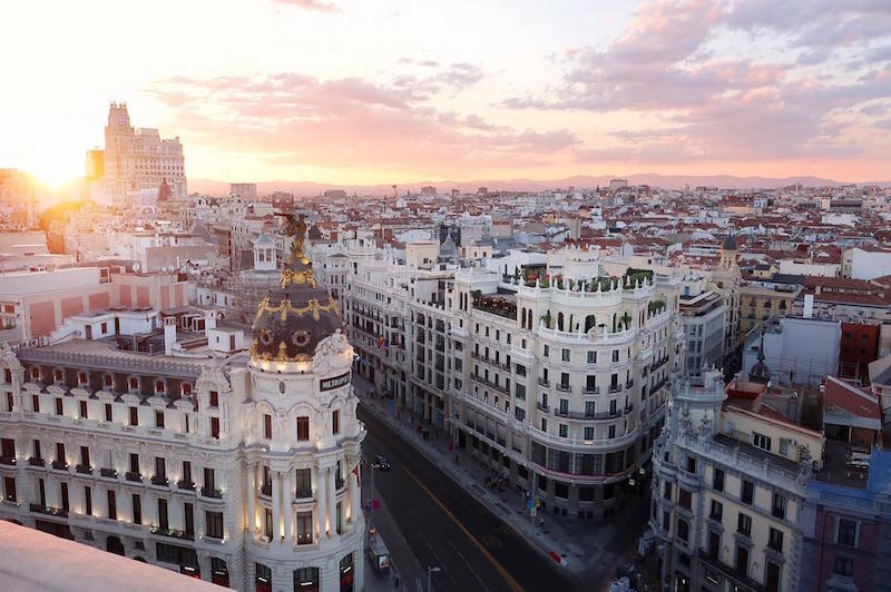 Uno de los lugares más Instagrammables de Madrid es sin duda la terraza del edificio del Círculo de Bellas Artes.